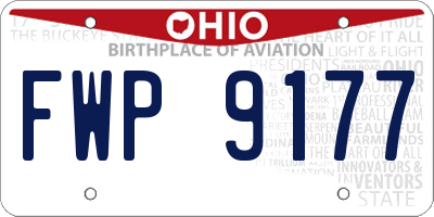 OH license plate FWP9177