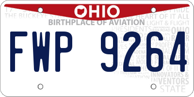 OH license plate FWP9264