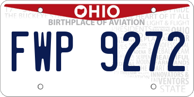 OH license plate FWP9272