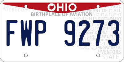 OH license plate FWP9273