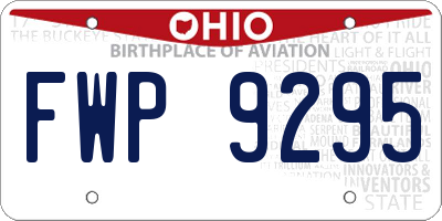 OH license plate FWP9295