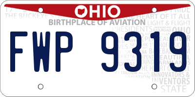 OH license plate FWP9319