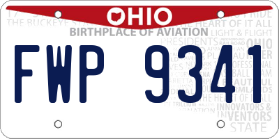 OH license plate FWP9341