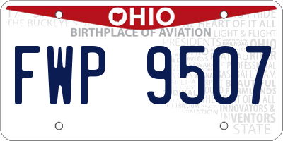 OH license plate FWP9507
