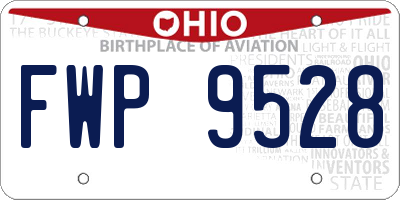 OH license plate FWP9528