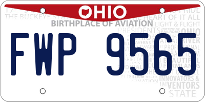 OH license plate FWP9565