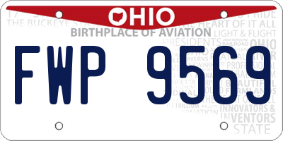 OH license plate FWP9569