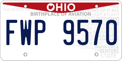 OH license plate FWP9570