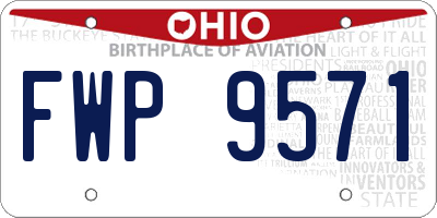 OH license plate FWP9571