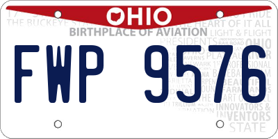 OH license plate FWP9576