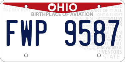 OH license plate FWP9587