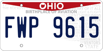 OH license plate FWP9615