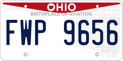 OH license plate FWP9656