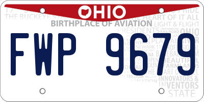 OH license plate FWP9679