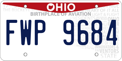 OH license plate FWP9684