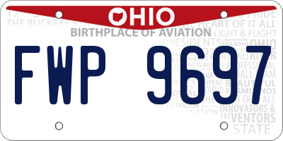OH license plate FWP9697