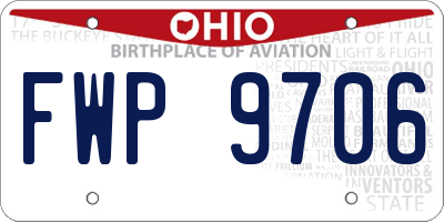 OH license plate FWP9706