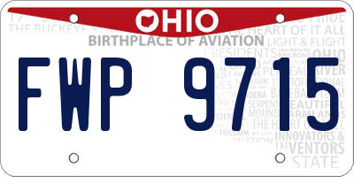 OH license plate FWP9715