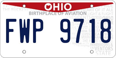 OH license plate FWP9718