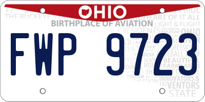 OH license plate FWP9723