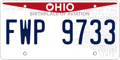 OH license plate FWP9733