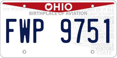 OH license plate FWP9751