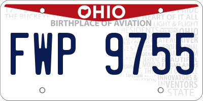 OH license plate FWP9755