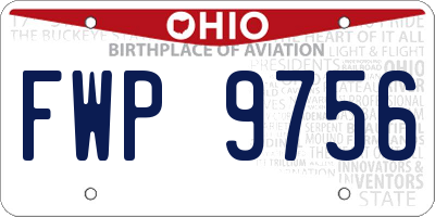 OH license plate FWP9756