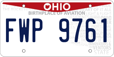 OH license plate FWP9761