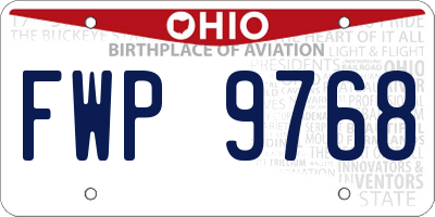 OH license plate FWP9768