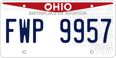 OH license plate FWP9957