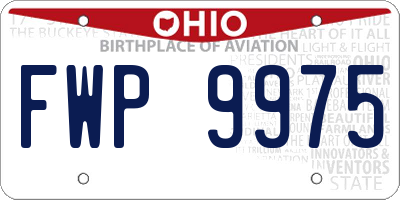 OH license plate FWP9975