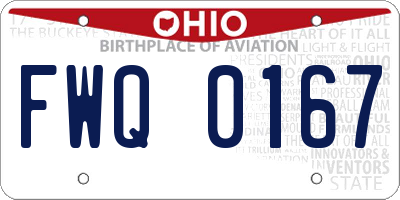 OH license plate FWQ0167