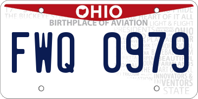 OH license plate FWQ0979