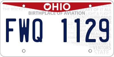 OH license plate FWQ1129