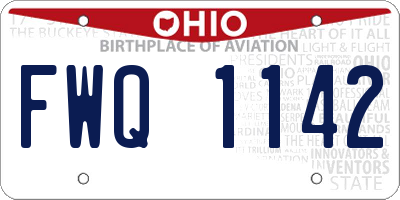OH license plate FWQ1142