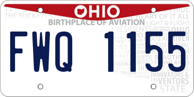 OH license plate FWQ1155