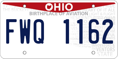 OH license plate FWQ1162