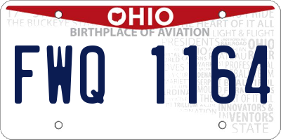 OH license plate FWQ1164