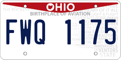 OH license plate FWQ1175