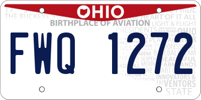 OH license plate FWQ1272