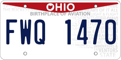 OH license plate FWQ1470