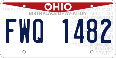 OH license plate FWQ1482