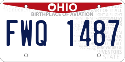 OH license plate FWQ1487