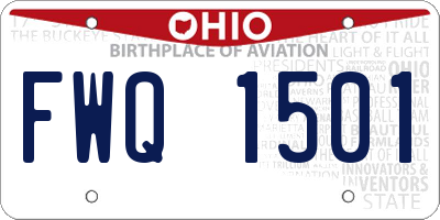 OH license plate FWQ1501