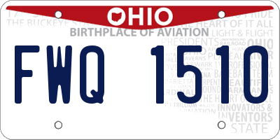 OH license plate FWQ1510