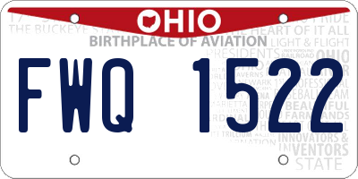 OH license plate FWQ1522