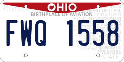 OH license plate FWQ1558