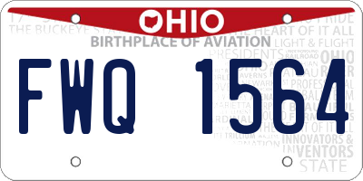 OH license plate FWQ1564