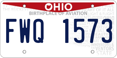 OH license plate FWQ1573